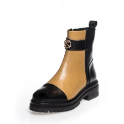 Copenhagen Shoes Ankelstøvler^ALL GOOD VIBES ONLY - BLACK/CAMEL Allgood vibes only boot black camel