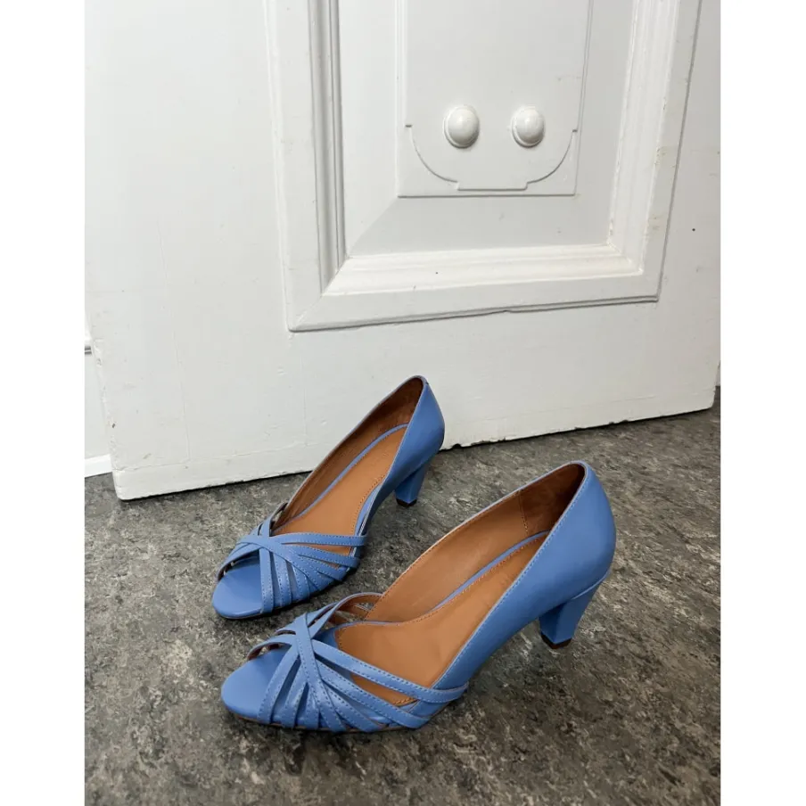 Copenhagen Shoes Sandaler Med Hæl|Stiletter^ALL I NEED LEATHER - ELECTRIC BLUE Alli need leather heels electric blue