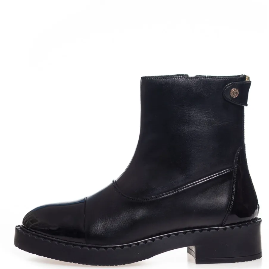 Copenhagen Shoes Ankelstøvler^AMIE BOOTS PATENT - BLACK PATENT Amieboots patent boot black patent