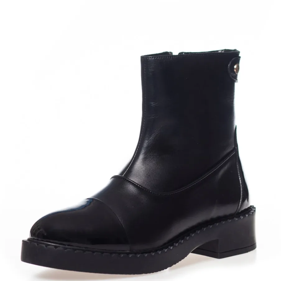 Copenhagen Shoes Ankelstøvler^AMIE BOOTS PATENT - BLACK PATENT Amieboots patent boot black patent
