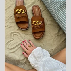 Copenhagen Shoes Flade Sandaler^ANAKIN - Cognac