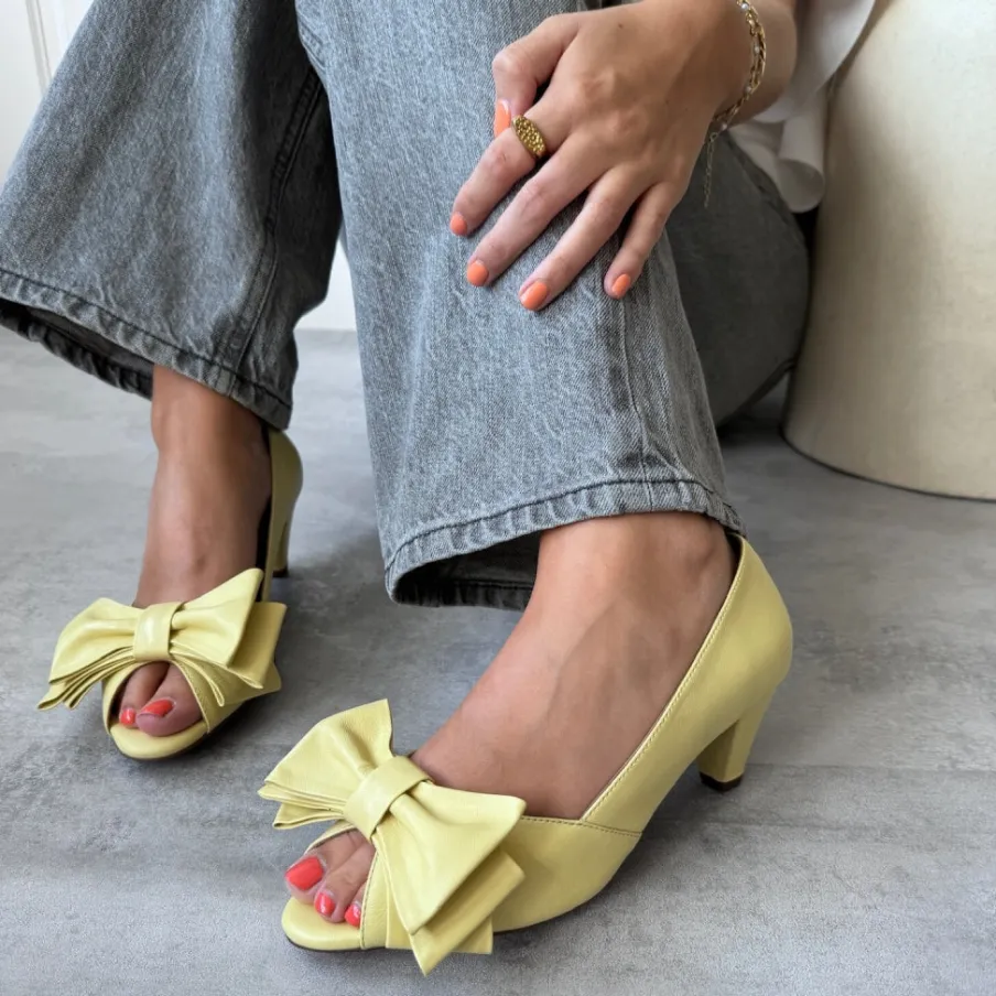 Copenhagen Shoes Sandaler Med Hæl|Stiletter^ANGIA - Lt yellow
