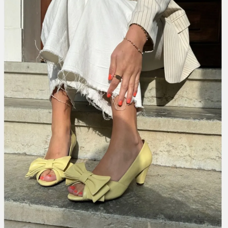 Copenhagen Shoes Sandaler Med Hæl|Stiletter^ANGIA - Lt yellow