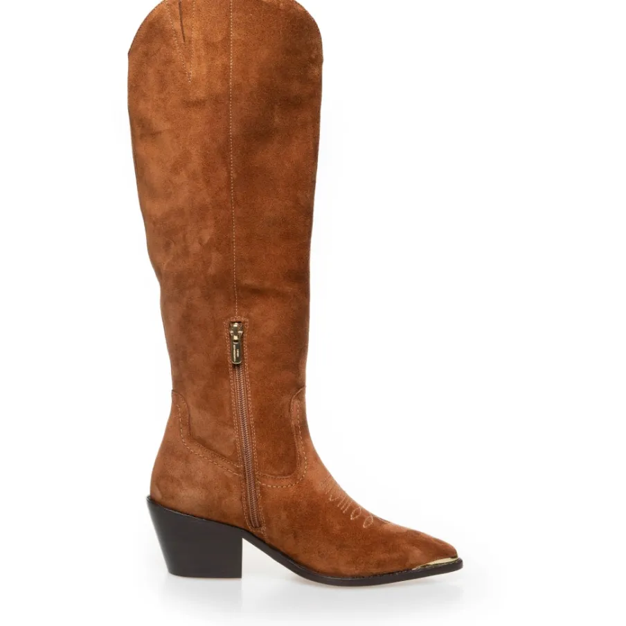 Copenhagen Shoes Støvler Med Hæl|Lange Støvler^BE BY ME - Cognac