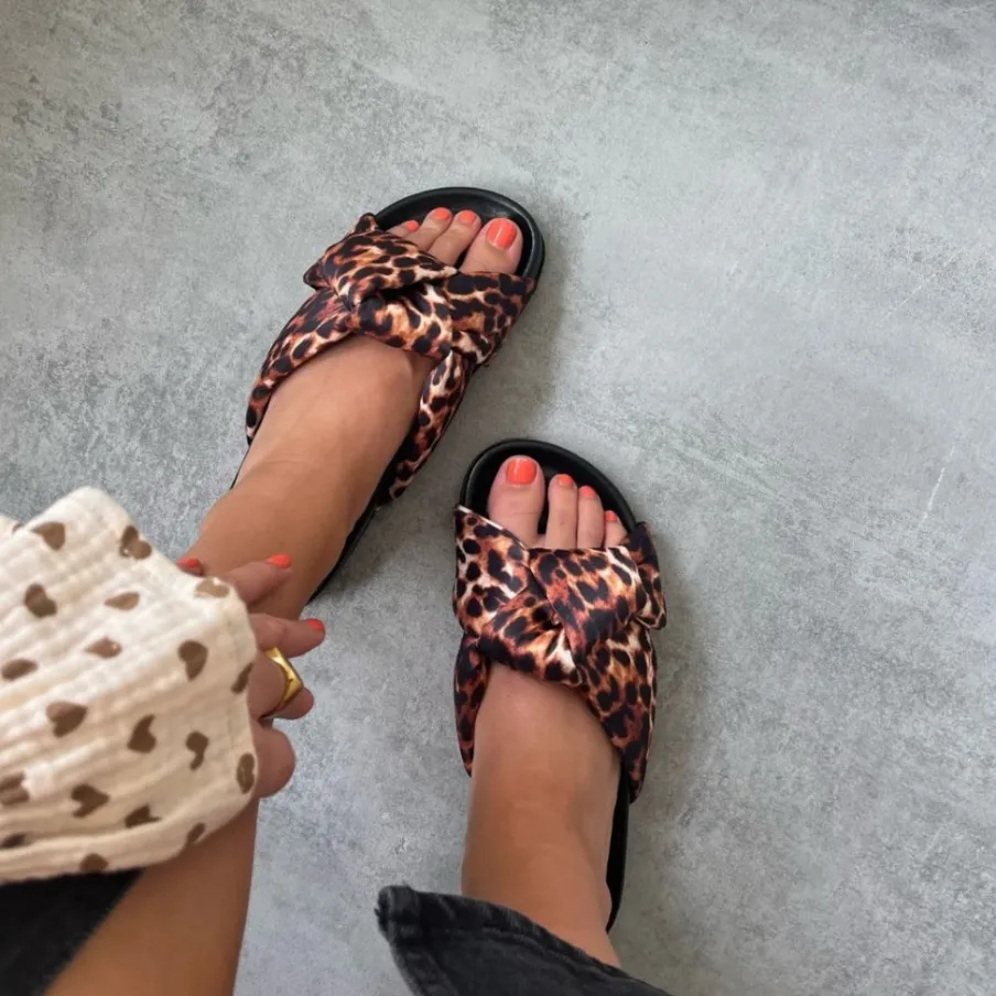 Copenhagen Shoes Flade Sandaler^BE LIKE ME - Brown leopard