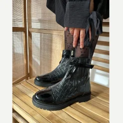 Copenhagen Shoes Ankelstøvler^BE MY GUEST - BLACK PATENT Bemy guest boot black patent
