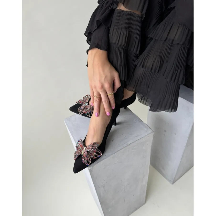 Copenhagen Shoes Stiletter^BUTTERFLY - BLACK Butterflyheels black