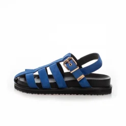 Copenhagen Shoes Flade Sandaler^CARE 23 SUEDE - BLUETTE Care23 suede sandal bluette