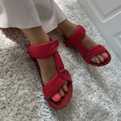 Copenhagen Shoes Flade Sandaler^CARRIE - SPECIAL EDITION - RED Carriespecial edition sandal red