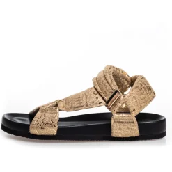Copenhagen Shoes Flade Sandaler^CARRIE MOON - Gold Snake Carriemoon sandal gold snake