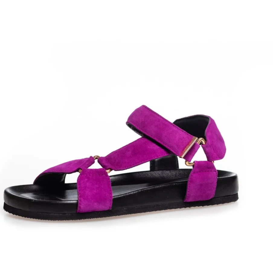 Copenhagen Shoes Flade Sandaler^CARRIE SUEDE - FUCHSIA (DAHLIA) Carriesuede sandal fuchsia dahlia