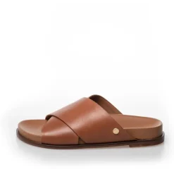 Copenhagen Shoes Flade Sandaler^CITY LIFE PLAIN - Cognac
