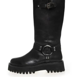 Copenhagen Shoes Lange Støvler^COME ROCK ME LEATHER - Black