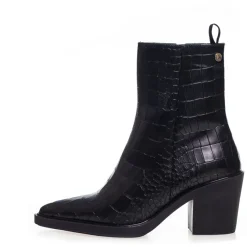 Copenhagen Shoes Støvler Med Hæl|Ankelstøvler^CPH ORIGINAL BLACK - BLACK CROCO Cphoriginal croco black boot black croco