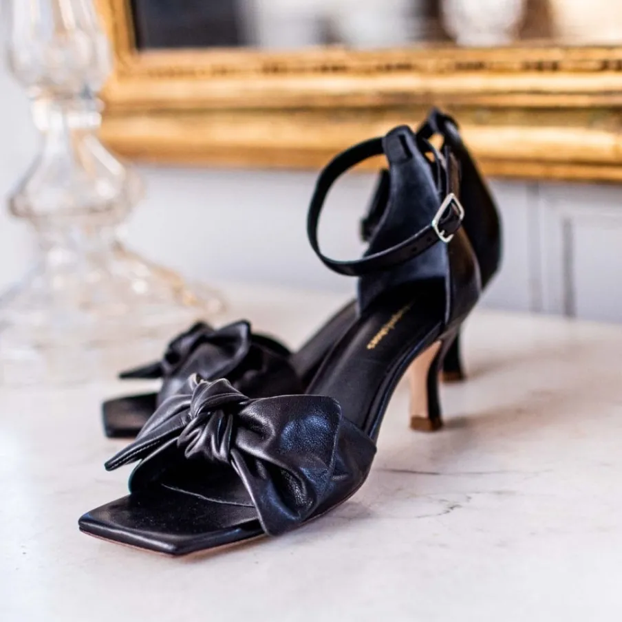 Copenhagen Shoes Sandaler Med Hæl^DANCING - Black Leather Dancingheels black leather