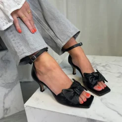 Copenhagen Shoes Sandaler Med Hæl|Stiletter^DANCING 23 LEATHER - Black Leather Dancing23 leather heels black leather