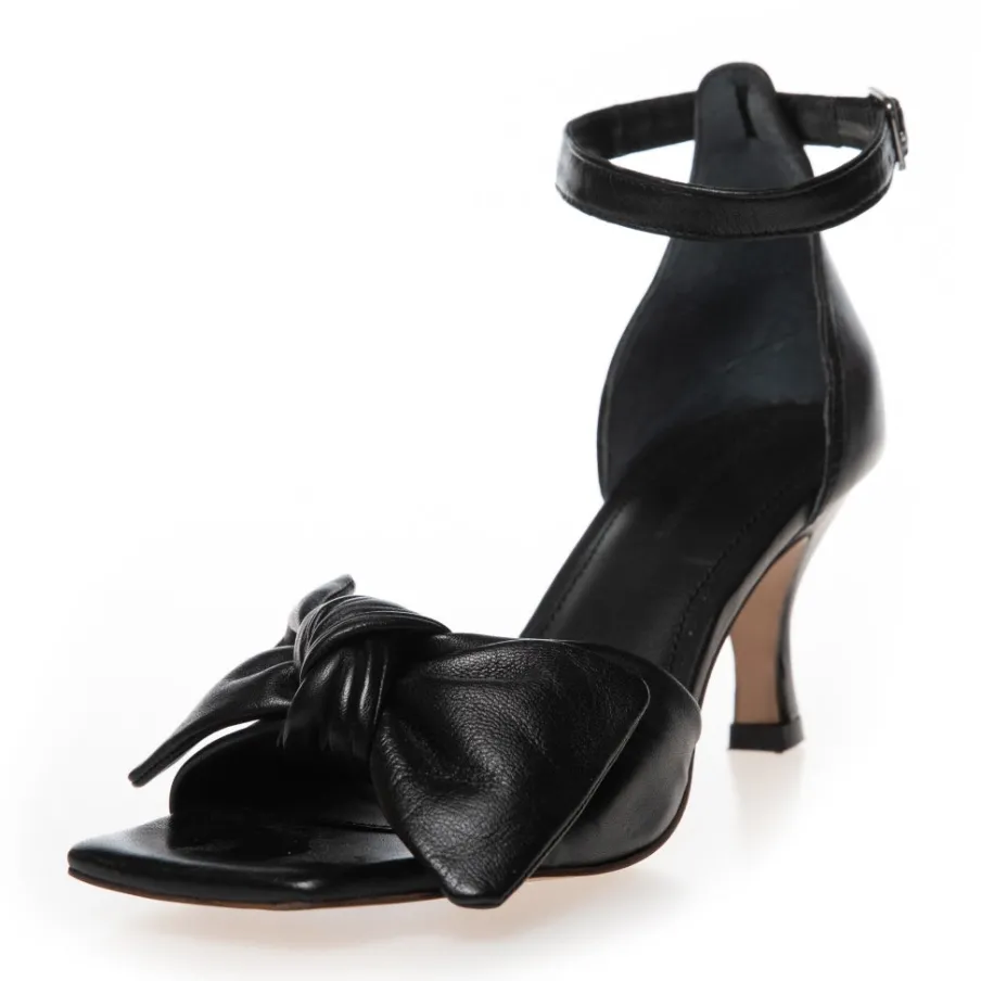 Copenhagen Shoes Sandaler Med Hæl|Stiletter^DANCING 23 LEATHER - Black Leather Dancing23 leather heels black leather