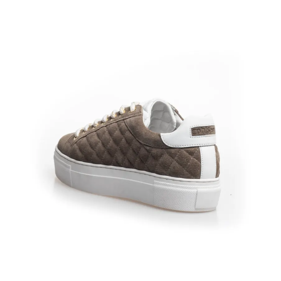 Copenhagen Shoes Sneakers^DAYS OF FUN QUILT SUEDE - Taupe