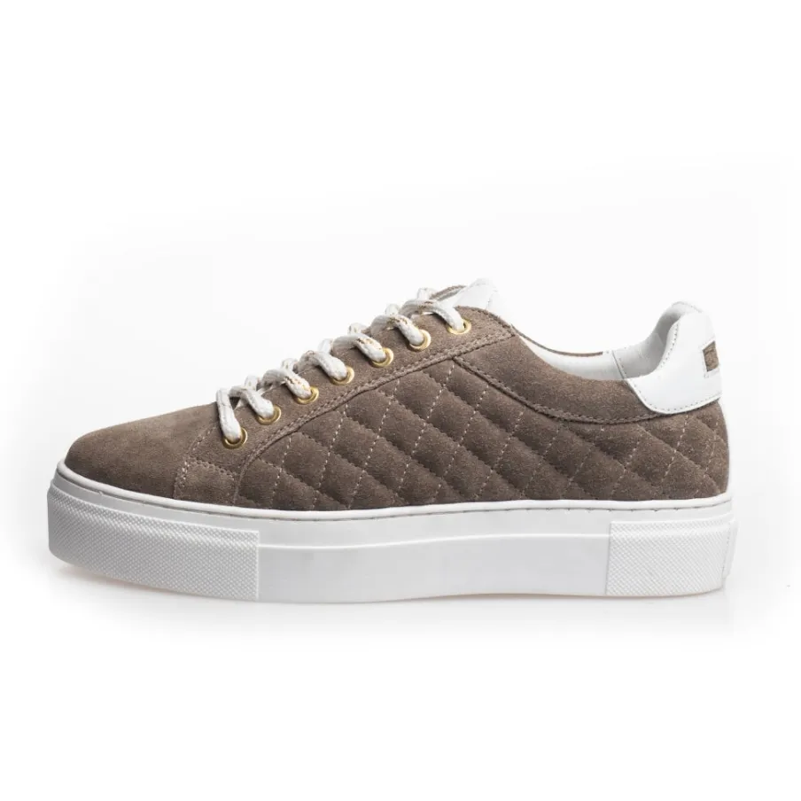 Copenhagen Shoes Sneakers^DAYS OF FUN QUILT SUEDE - Taupe