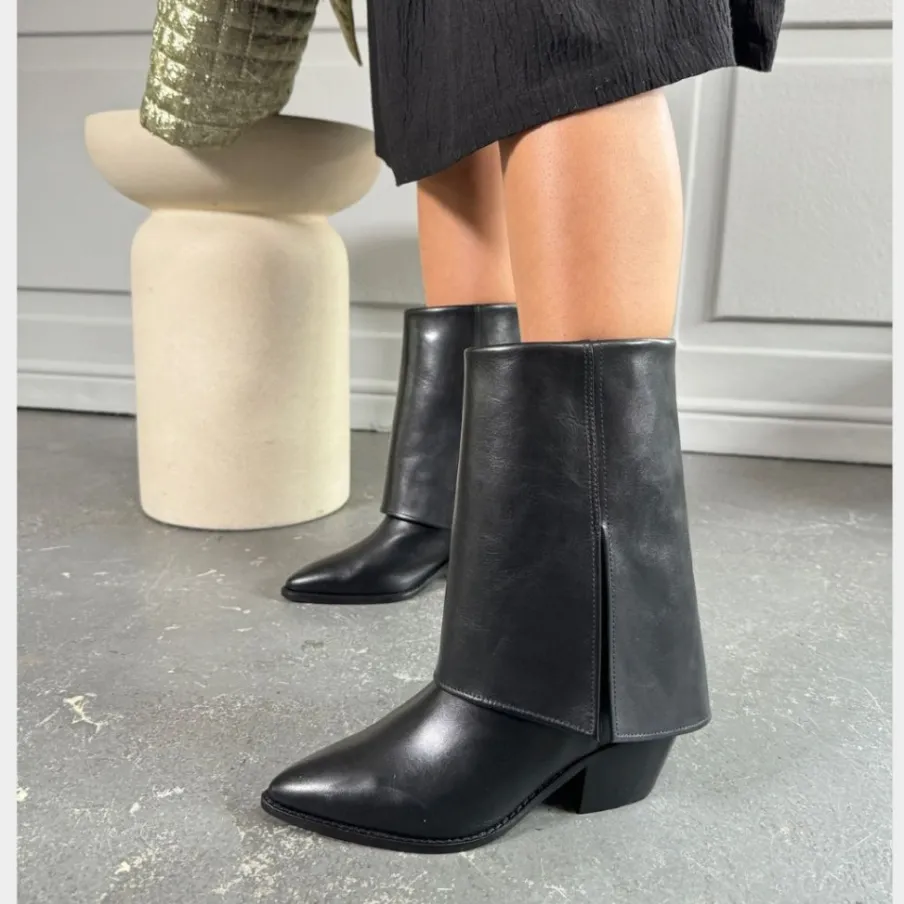Copenhagen Shoes Lange Støvler^FALLING HIGH - BLACK Fallinghigh pre order del end sept stoevler black