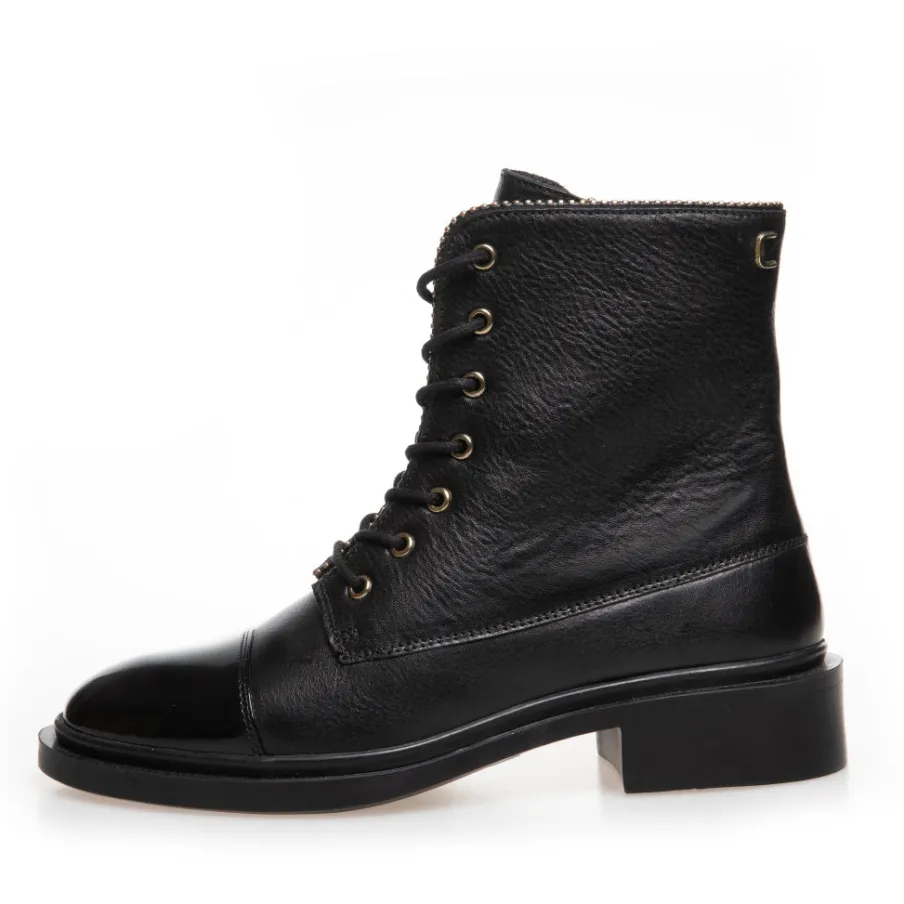 Copenhagen Shoes Ankelstøvler^FASHION AND WALKING - BLACK PATENT Fashionand walking stoevler black patent