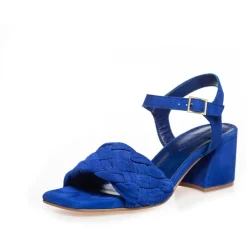 Copenhagen Shoes Sandaler Med Hæl|Stiletter^FEEL IT - SUEDE - Electric Blue Suede Feelit suede heels electric blue suede