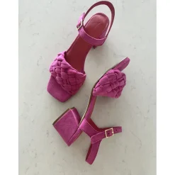 Copenhagen Shoes Stiletter|Sandaler Med Hæl^FEEL IT - SUEDE - PINK Feelit suede heels pink