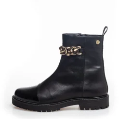 Copenhagen Shoes Ankelstøvler^FLOWER EYES - BLACK/GOLD/PATENT Flowereyes boot black gold patent