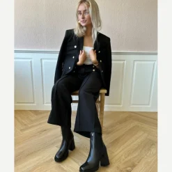 Copenhagen Shoes Støvler Med Hæl|Chelsea Boots^FLYING - BLACK Flyingboot black