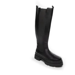 Copenhagen Shoes Lange Støvler^FOLLOW ME ZIPPER - Black (with Black Stiches) Black with black stiches