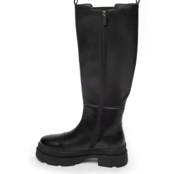Copenhagen Shoes Lange Støvler^FOLLOW ME ZIPPER - Black (with Black Stiches) Black with black stiches