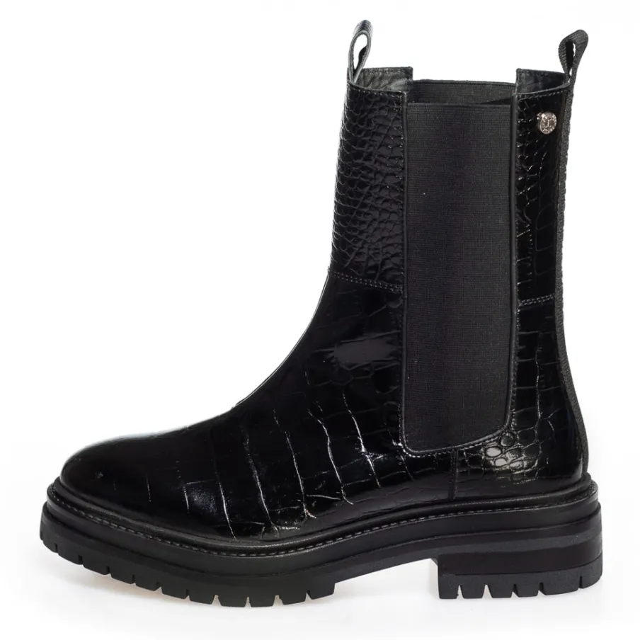 Copenhagen Shoes Chelsea Boots|Ankelstøvler^GLORIE GIRL - BLACK CROCO Gloriegirl boot black croco