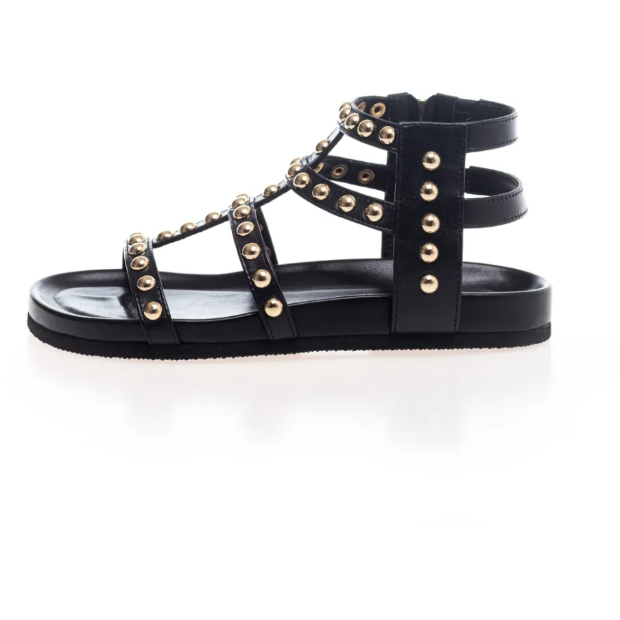 Copenhagen Shoes Flade Sandaler^GLORIE NIGHT - BLACK Glorienight sandal black