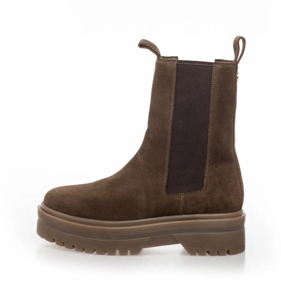 Copenhagen Shoes Chelsea Boots|Ankelstøvler^GOING SUEDE 22 - ARMY W/brown Sole Goingsuede 22 boot army w brown sole