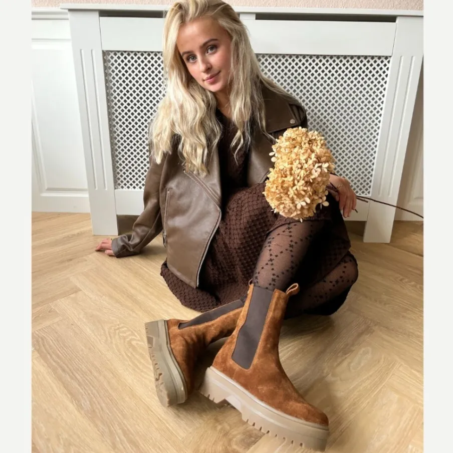 Copenhagen Shoes Chelsea Boots|Ankelstøvler^GOING SUEDE 22 - ARMY W/brown Sole Goingsuede 22 boot army w brown sole