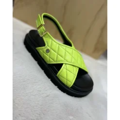 Copenhagen Shoes Flade Sandaler^GOING WILD NEON - NEON GREEN Goingwild neon sandal neon green