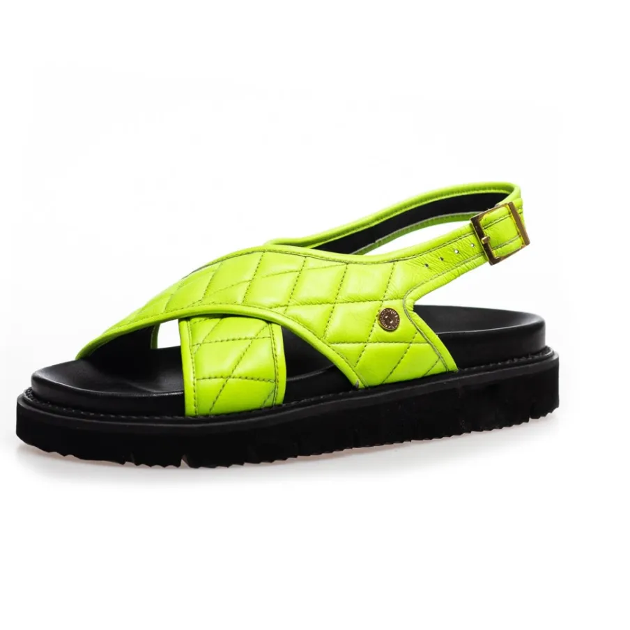 Copenhagen Shoes Flade Sandaler^GOING WILD NEON - NEON GREEN Goingwild neon sandal neon green