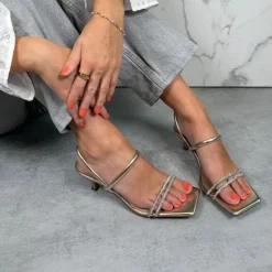 Copenhagen Shoes Sandaler Med Hæl|Stiletter^GOLD AND DIAMONDS - GOLD / DIAMOND Goldand diamonds heels gold diamond
