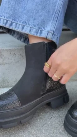 Copenhagen Shoes Chelsea Boots|Ankelstøvler^GOOD VIBES ONLY - BLACK Goodvibes only stoevler black