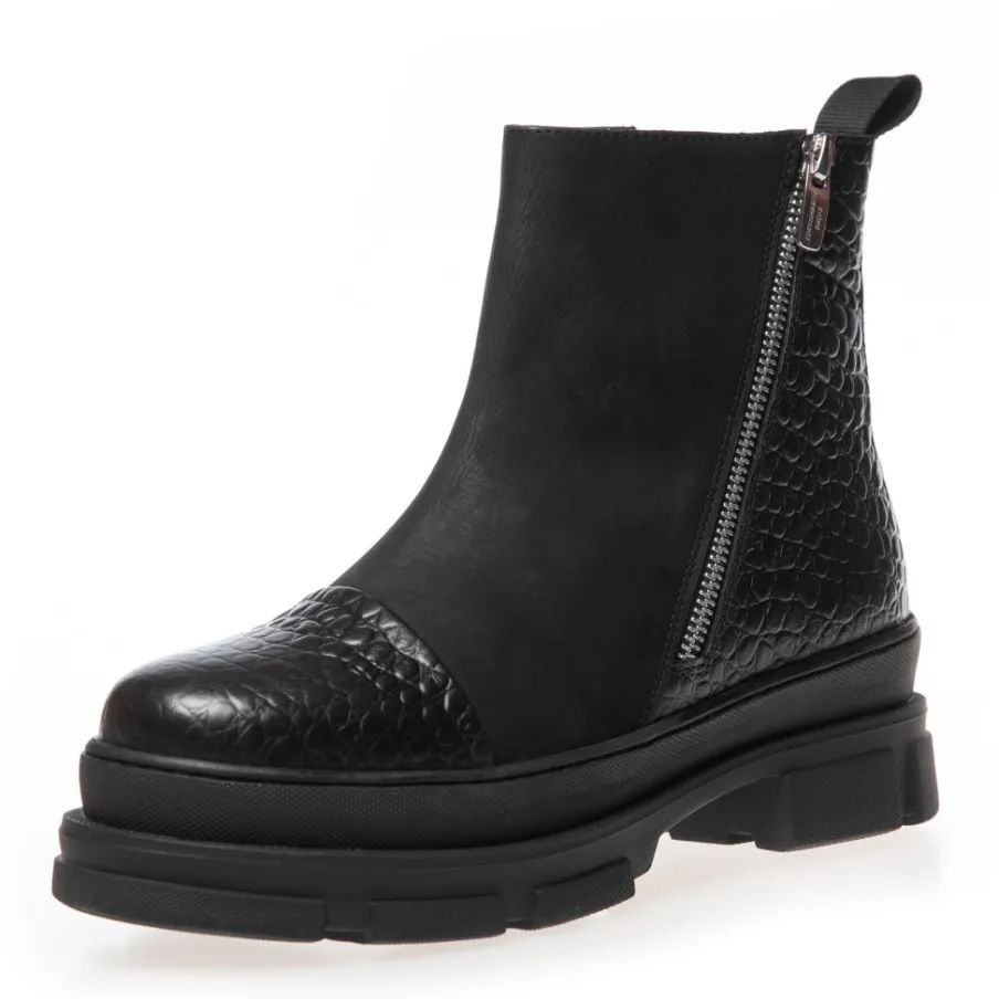 Copenhagen Shoes Chelsea Boots|Ankelstøvler^GOOD VIBES ONLY - BLACK Goodvibes only stoevler black