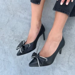 Copenhagen Shoes Stiletter^HER MOMENTS LEATHER - BLACK Hermoments leather heels black