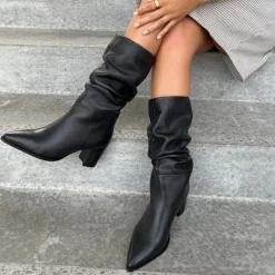 Copenhagen Shoes Støvler Med Hæl|Lange Støvler^ILLUSION - Black