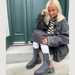 Copenhagen Shoes Ankelstøvler^IT'S A KIND OF MAGIC - BLACK/BROWN/BEIGE Itsa kind of magic boots black brown beige