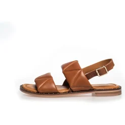 Copenhagen Shoes Flade Sandaler^JUST BECAUSE - COGNAC Justbecause sandal cognac