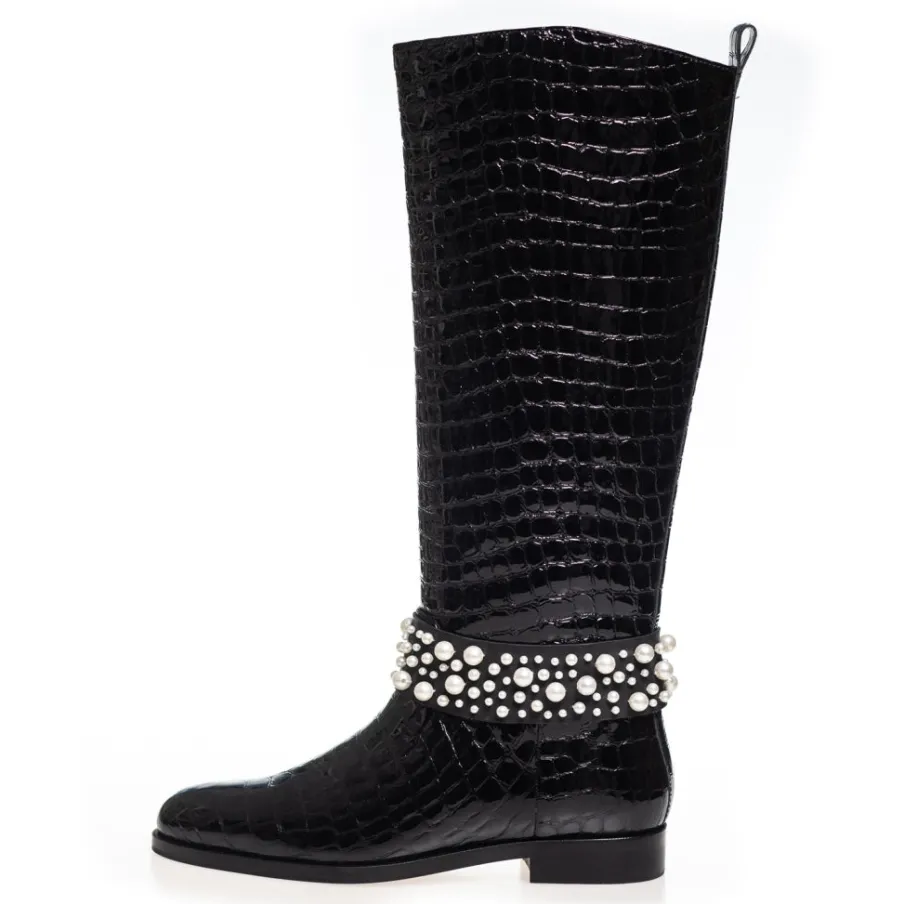 Copenhagen Shoes Lange Støvler^LADY BOOT - Black