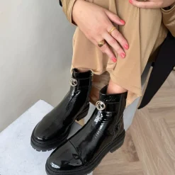 Copenhagen Shoes Ankelstøvler^LADY BOSS PATENT - Black Patent Ladyboss patent boot black patent
