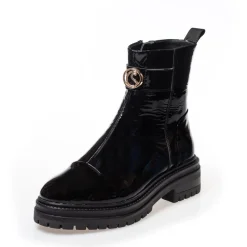 Copenhagen Shoes Ankelstøvler^LADY BOSS PATENT - Black Patent Ladyboss patent boot black patent