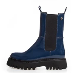 Copenhagen Shoes Ankelstøvler^LEMON PATENT - DARK BLUE PATENT Lemonpatent boot dark blue patent