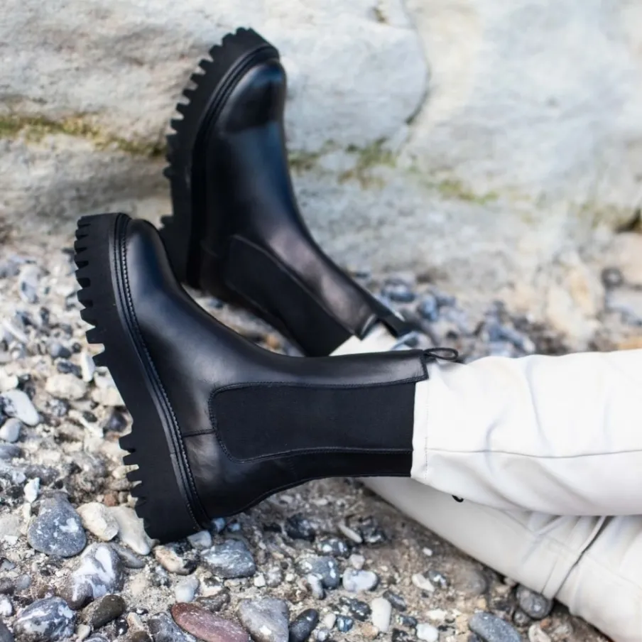 Copenhagen Shoes Chelsea Boots|Ankelstøvler^LEMON (PLAIN COLOR) - Black Lemonplain color boot black