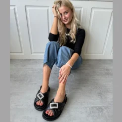 Copenhagen Shoes Flade Sandaler^LIKE A MELODY - Black Likea melody sandal black
